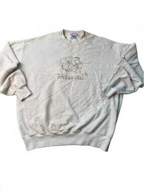 Vintage 90s Hawaii Hibiscus Sweatshirt XL Jerzees USA